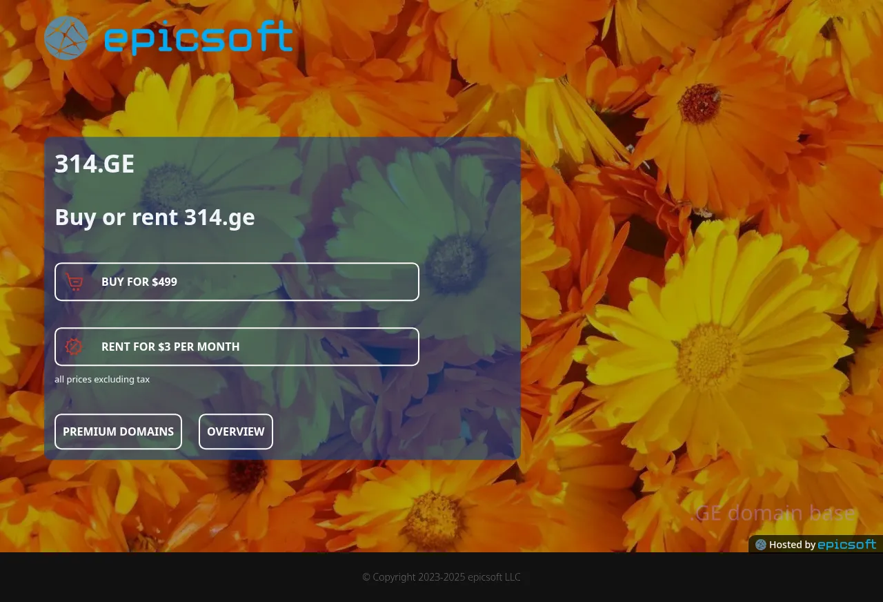 Screenshot of the site 314.ge