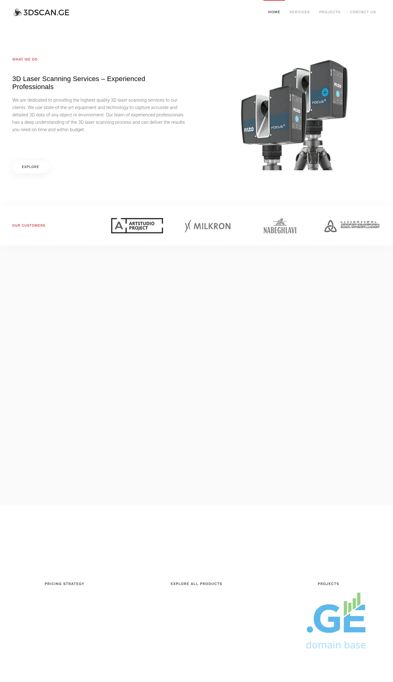 Screenshot of the site 3dscan.ge