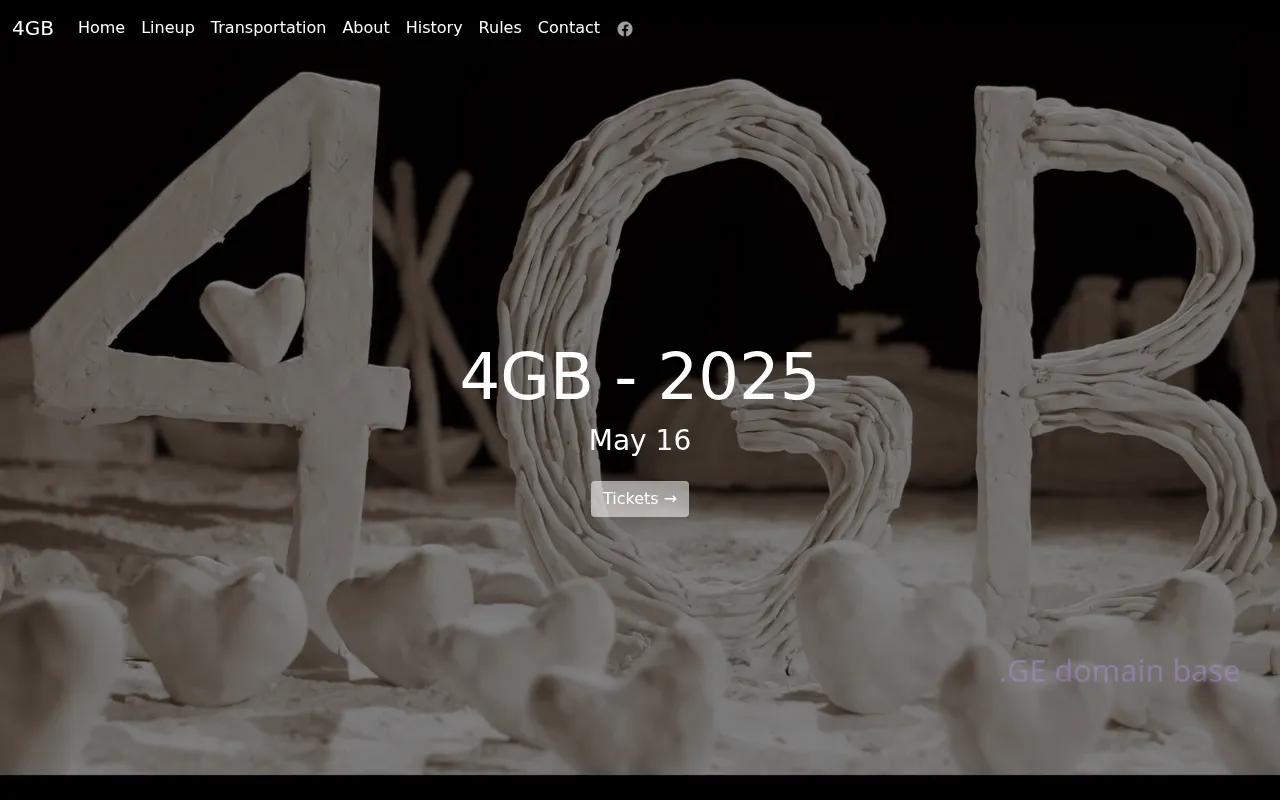 Screenshot of the site 4gb.ge