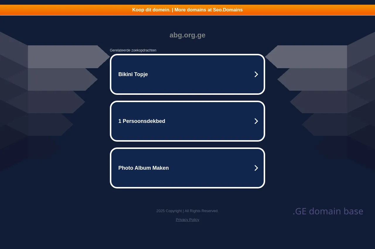 Screenshot of the site abg.org.ge