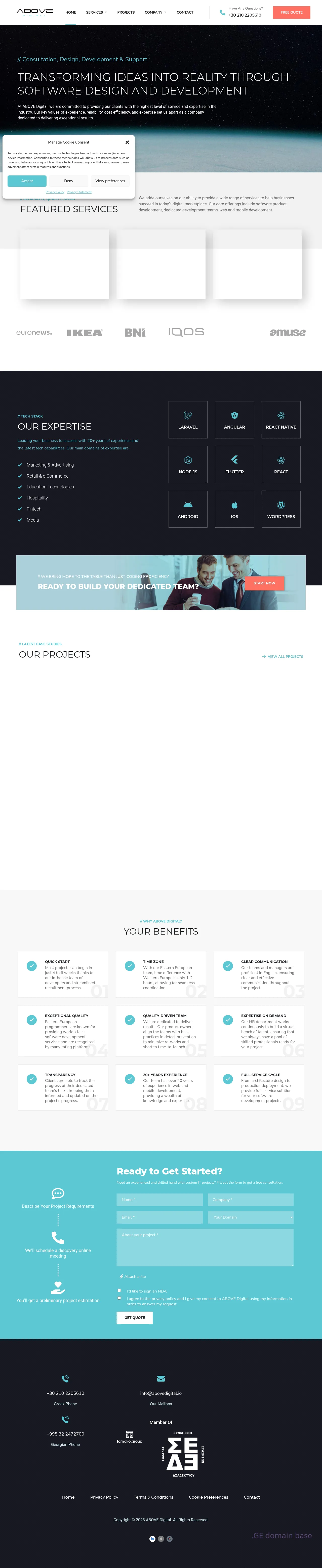 Screenshot of the site above.ge