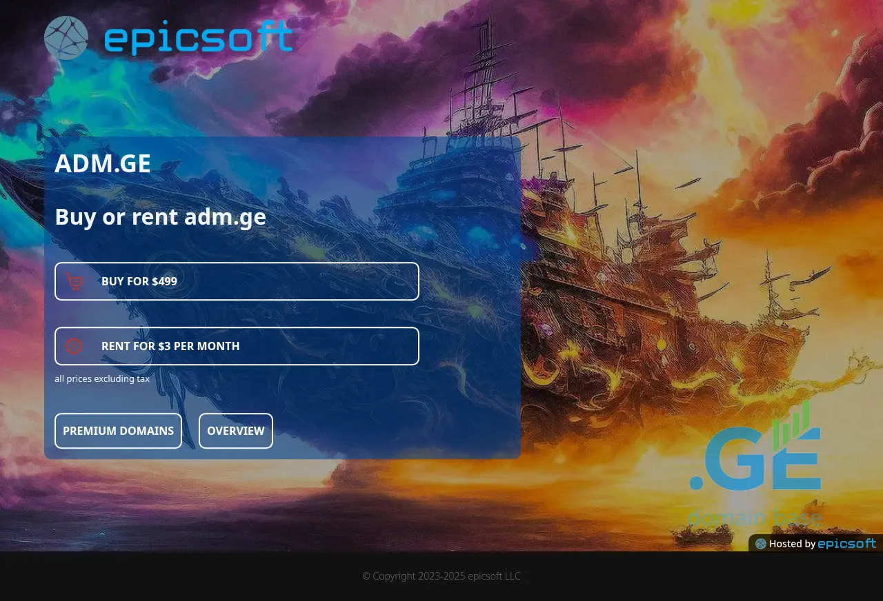 Screenshot of the site adm.ge