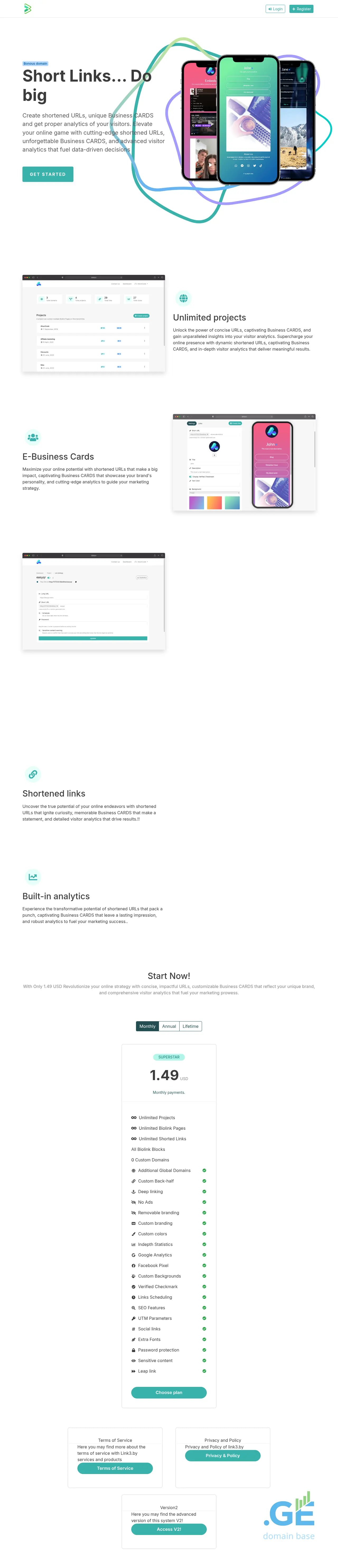 Screenshot of the site admission.com.ge