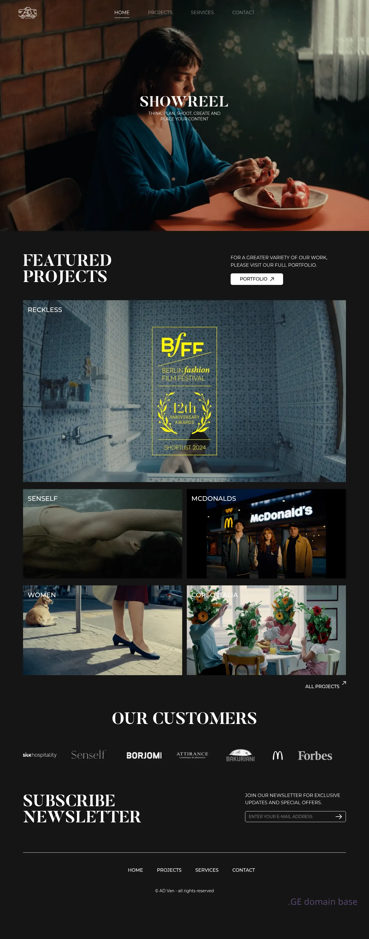 Screenshot of the site advan.ge