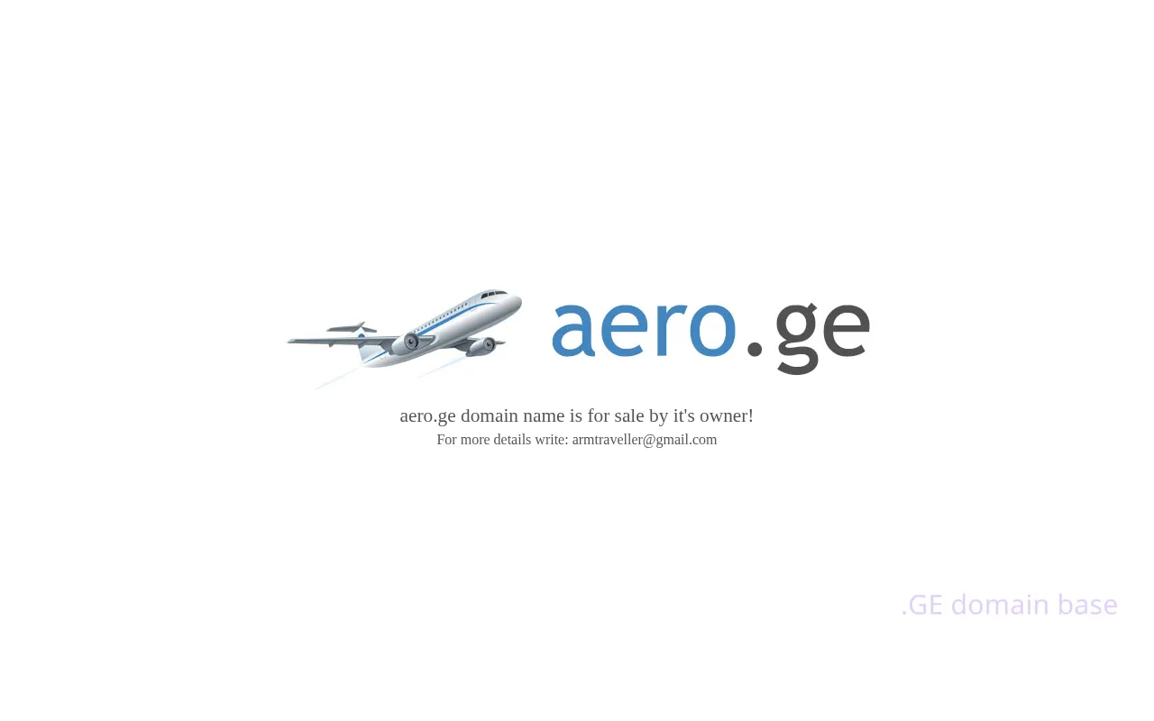 Screenshot of the site aero.ge