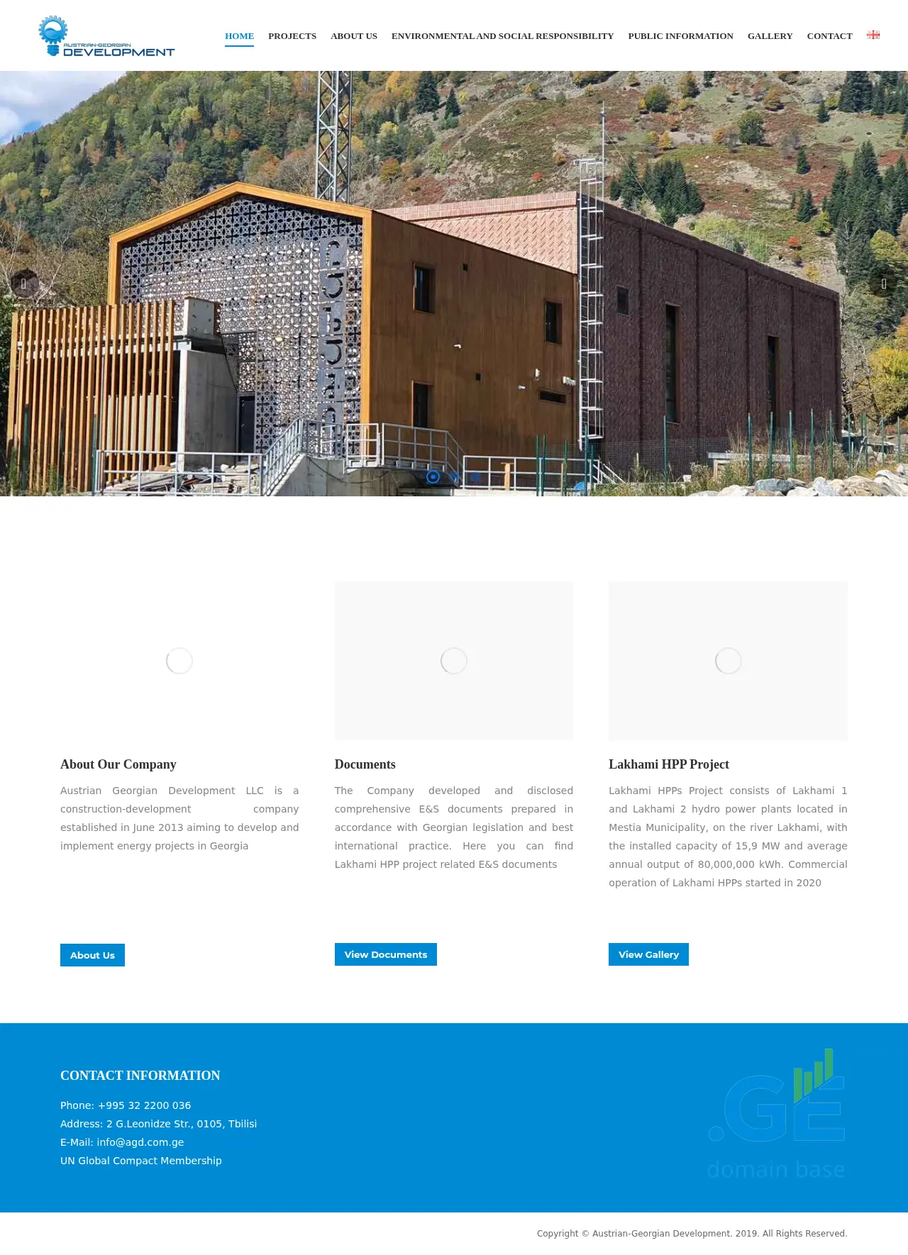 Screenshot of the site agd.ge