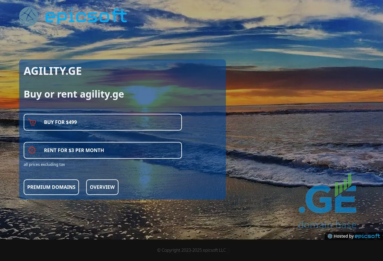 Screenshot of the site agility.ge