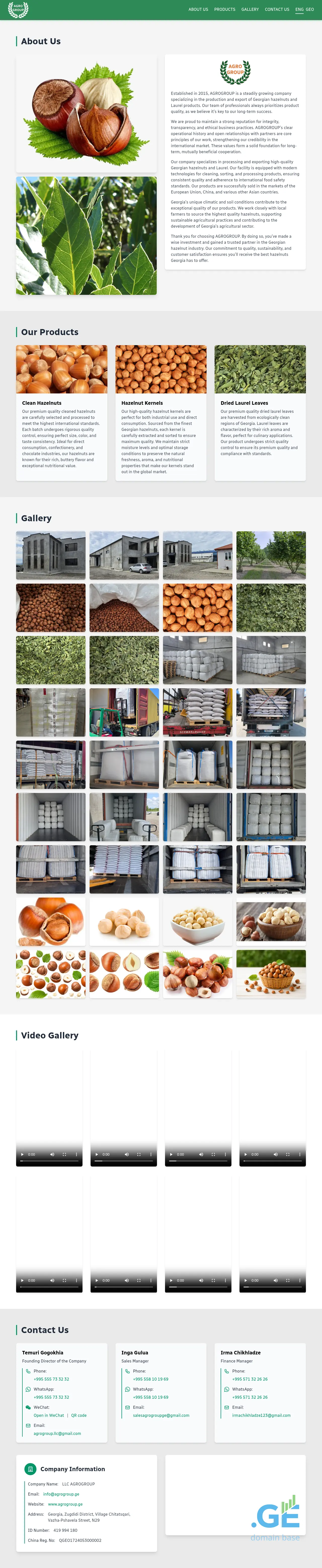 Screenshot of the site agrogroup.ge