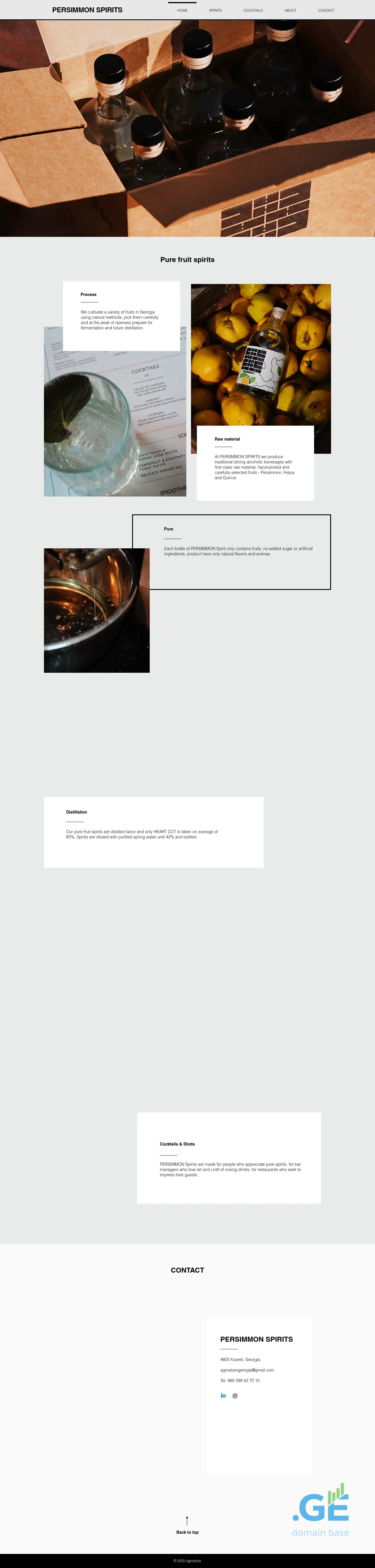 Screenshot of the site agrostore.ge