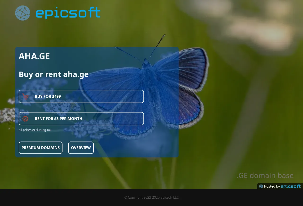 Screenshot of the site aha.ge