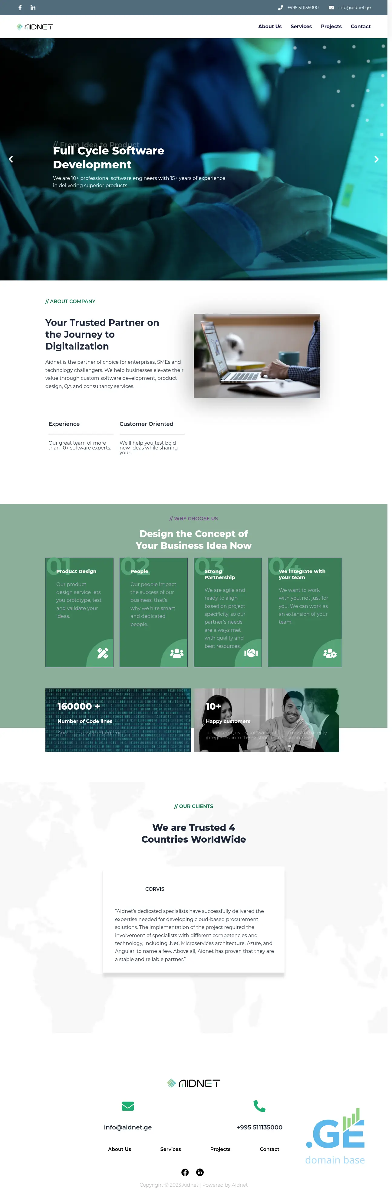 Screenshot of the site aidnet.ge