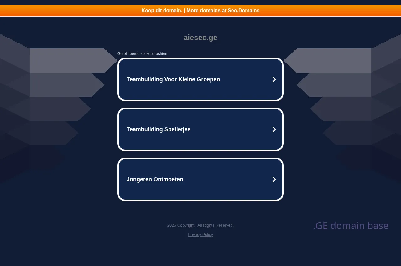 Screenshot of the site aiesec.ge