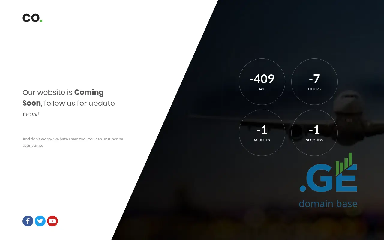 Screenshot of the site aircraftregistry.ge
