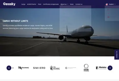 Screenshot of airgeosky.ge