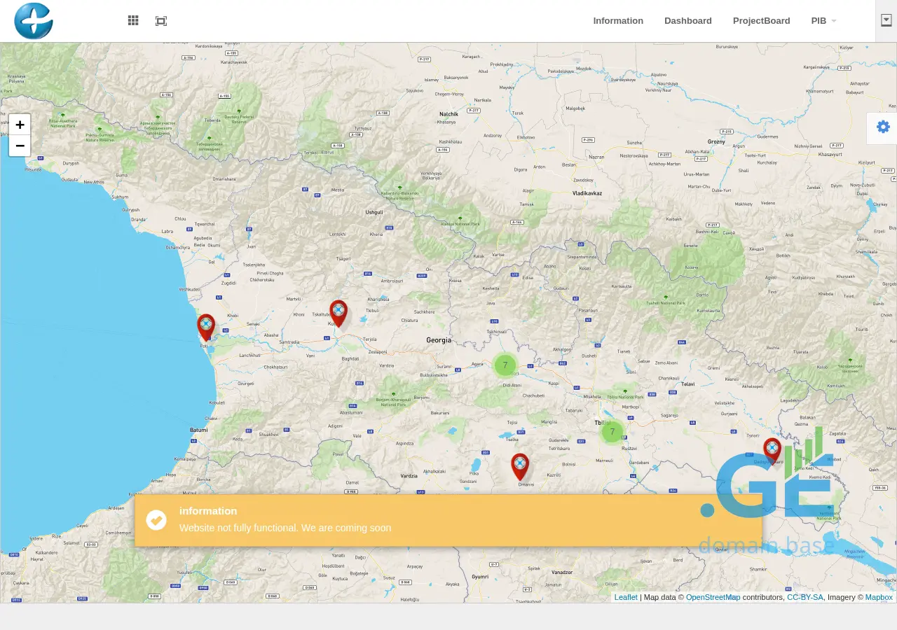 Screenshot of the site airspace.gov.ge