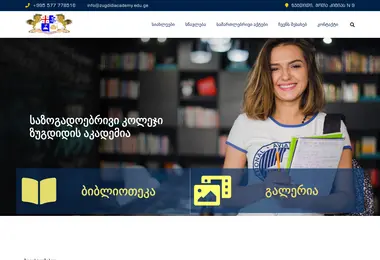 Screenshot of akademiazug.ge