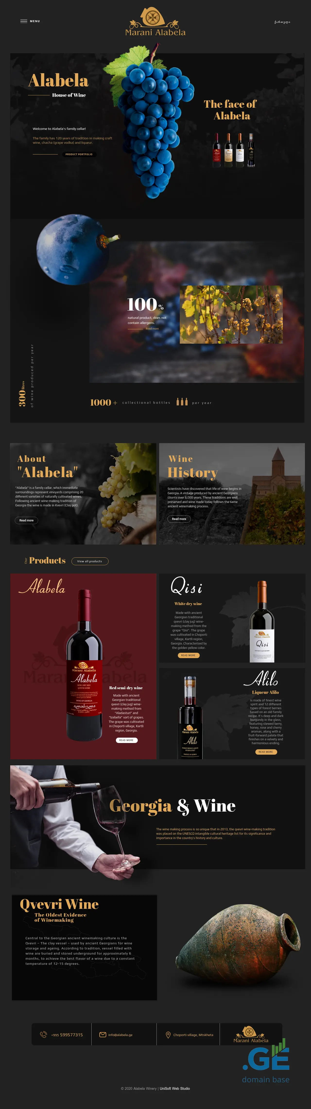 Screenshot of the site alabela.ge