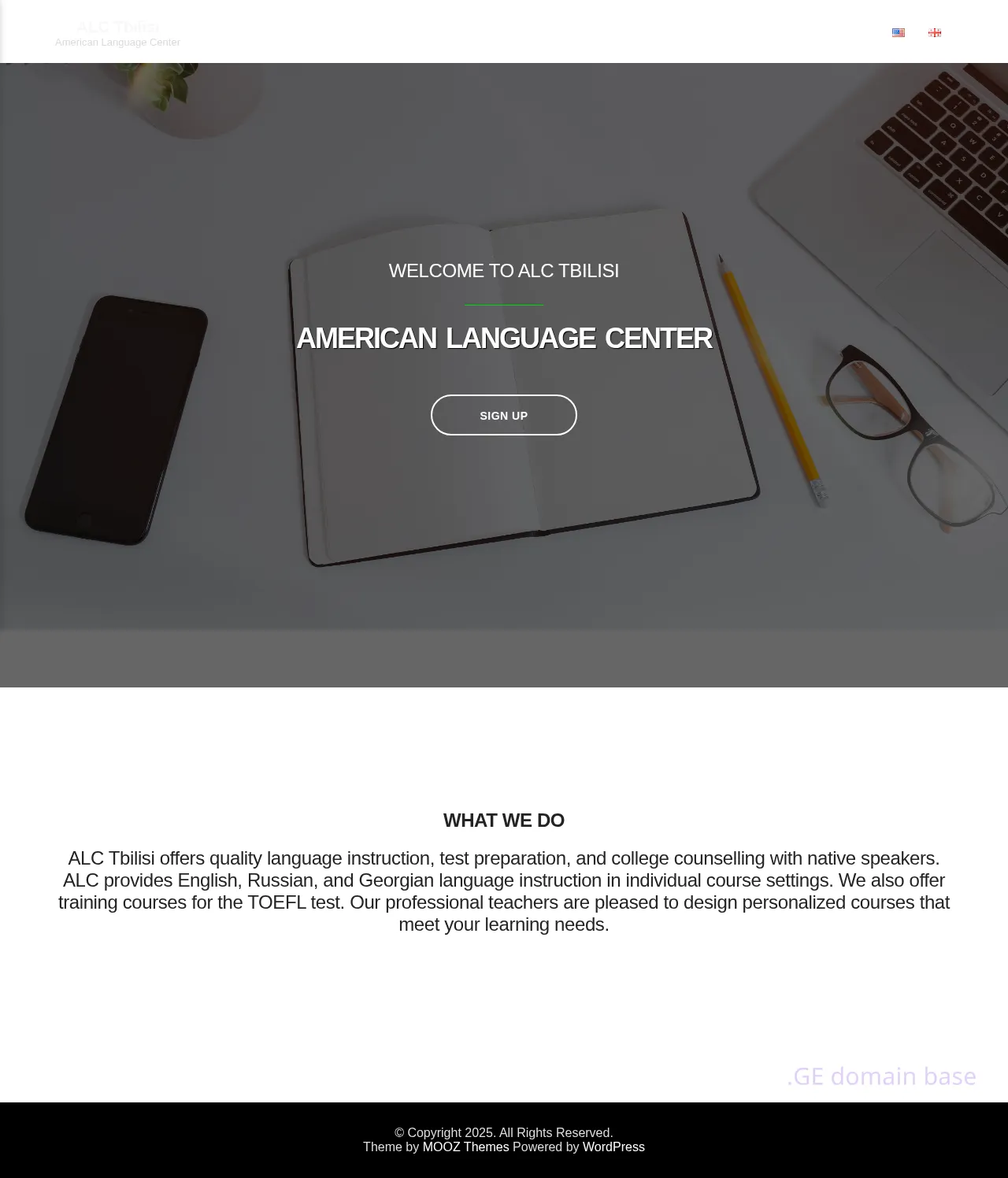 Screenshot of the site alctbilisi.ge