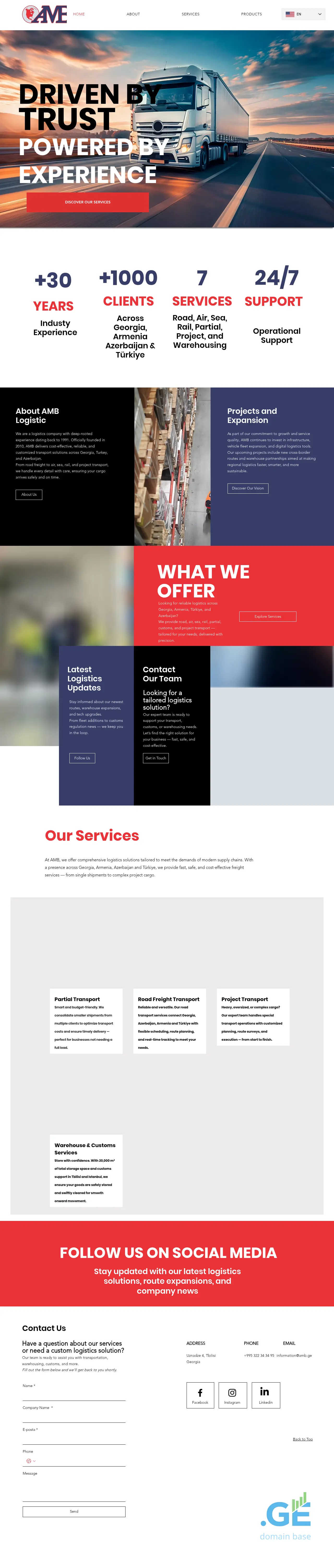 Screenshot of the site amb.ge