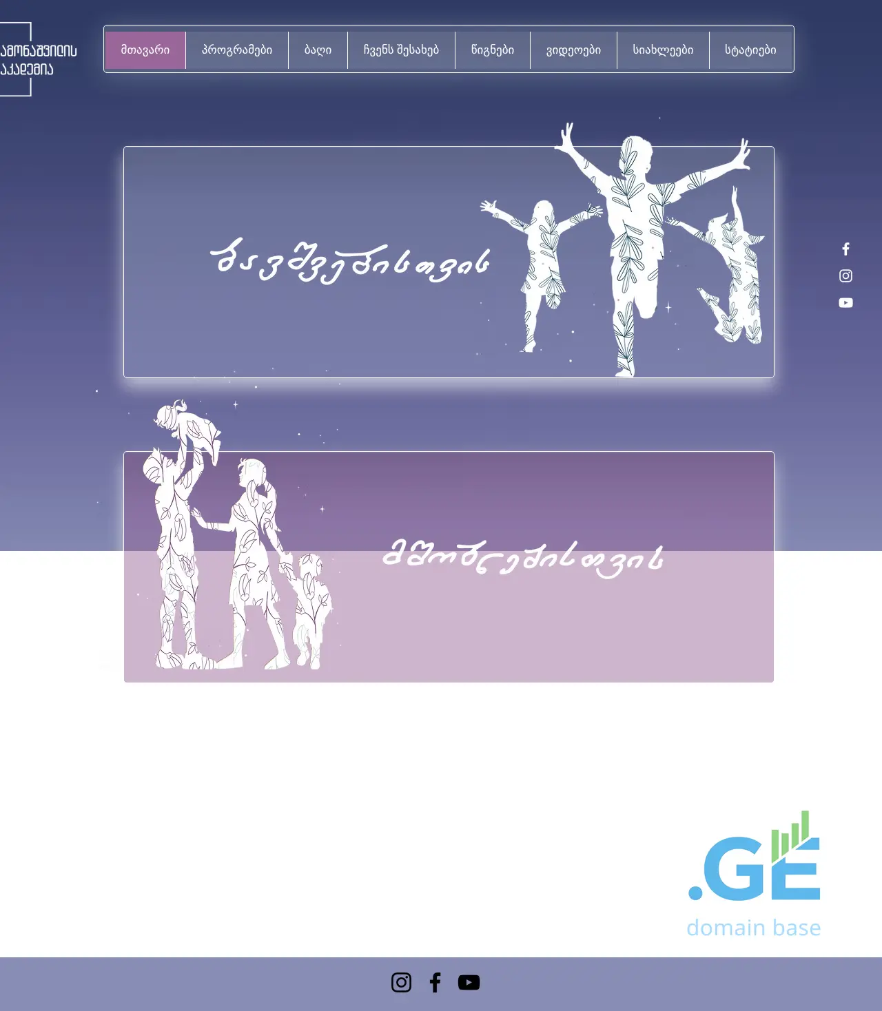 Screenshot of the site amonashvili.ge