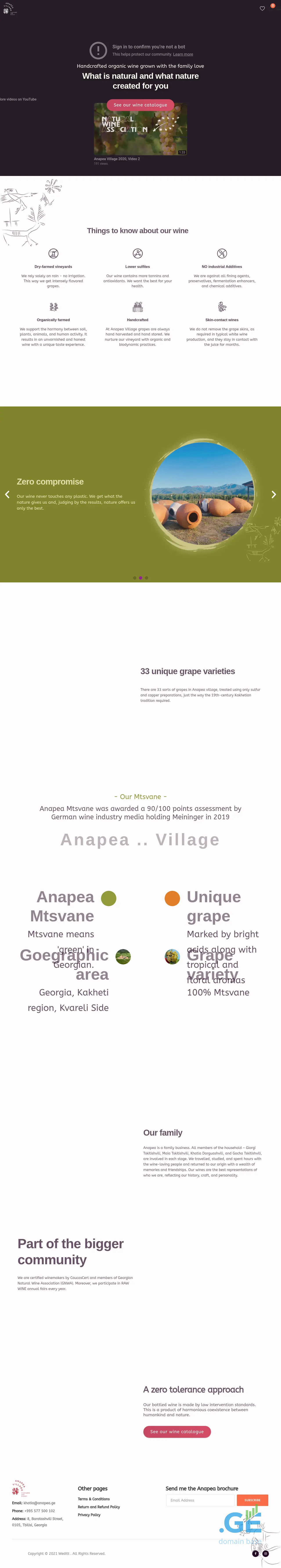 Screenshot of the site anapea.ge
