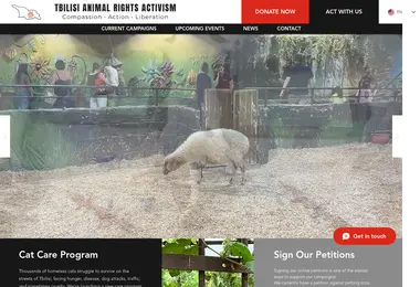 Screenshot of animalrights.ge