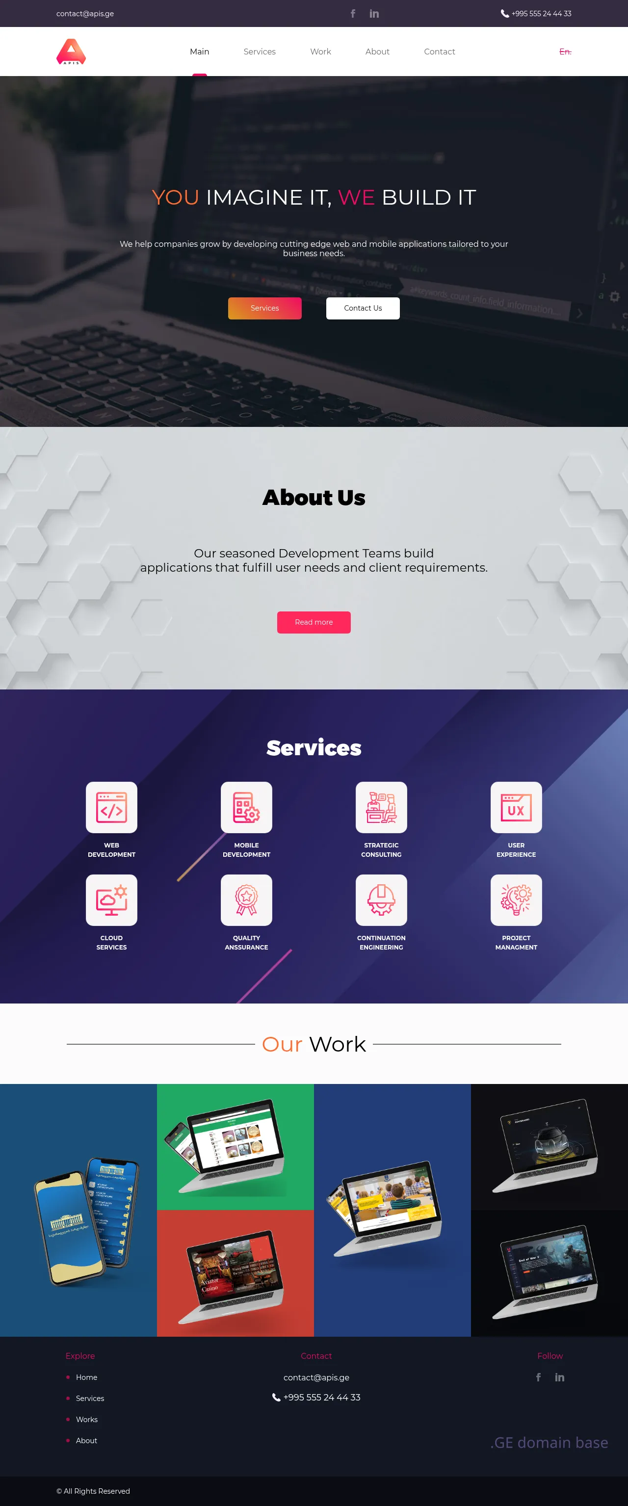 Screenshot of the site apis.ge
