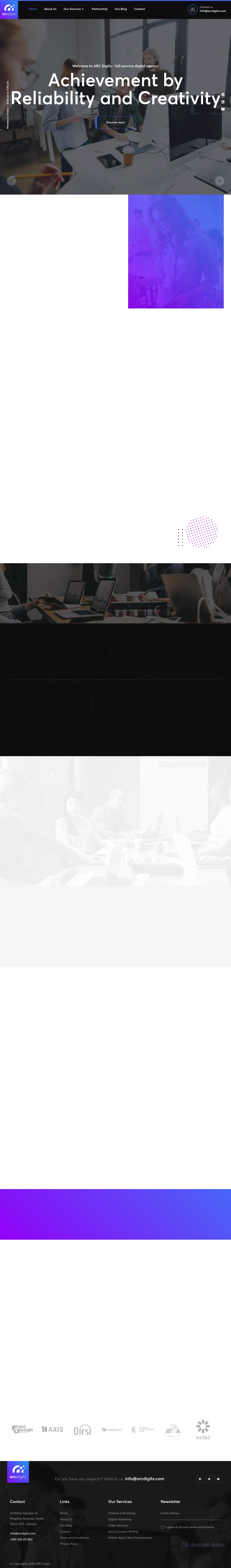 Screenshot of the site arcdesign.ge