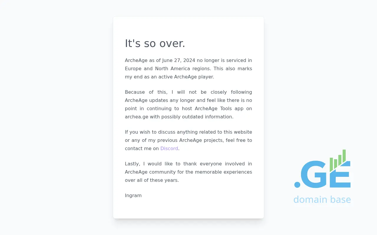 Screenshot of the site archea.ge
