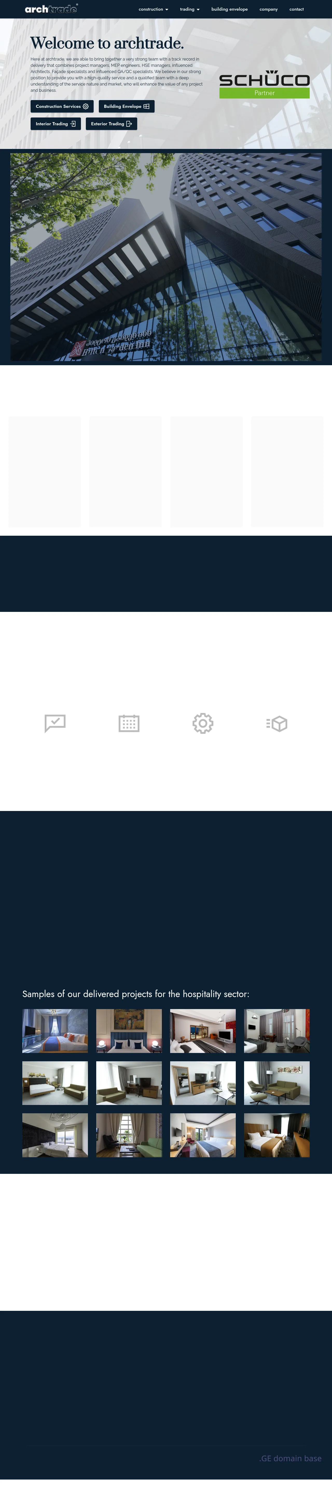 Screenshot of the site archtrade.ge