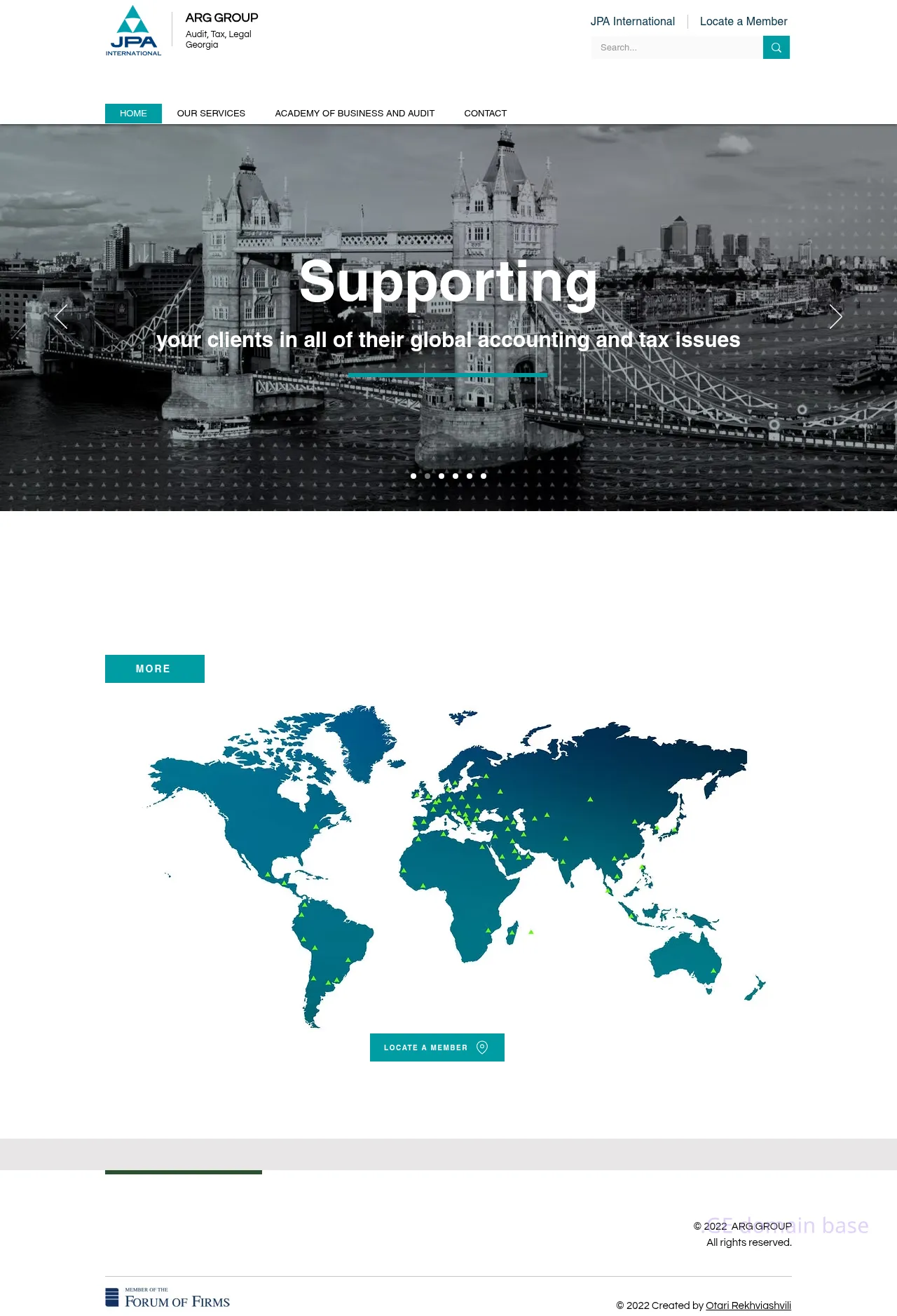 Screenshot of the site arggroup.ge