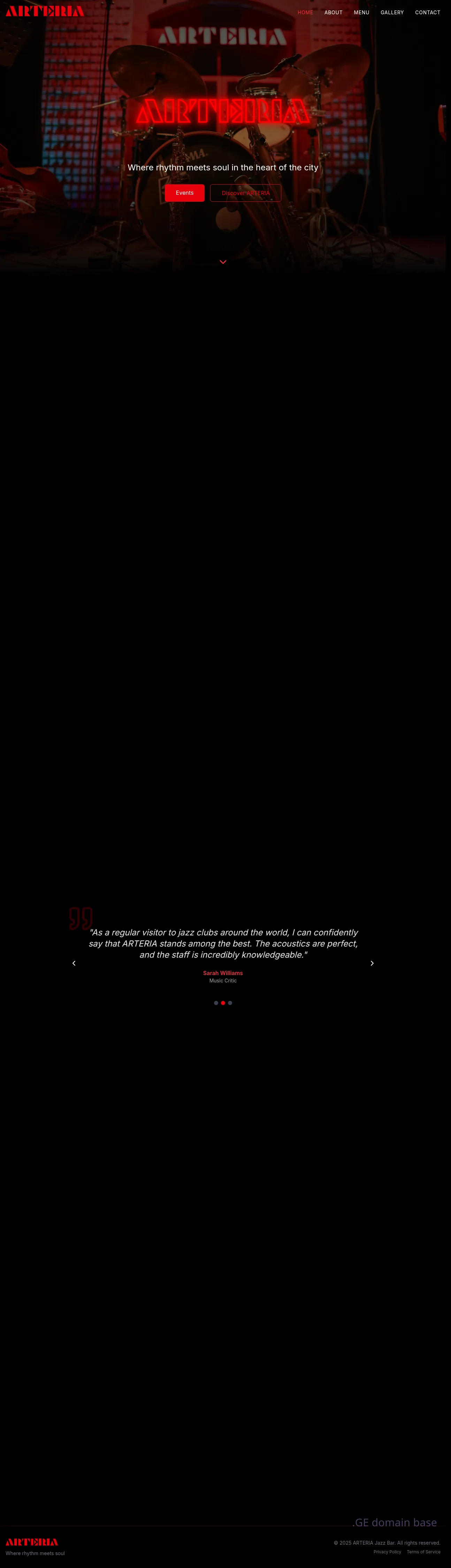Screenshot of the site arteria.ge