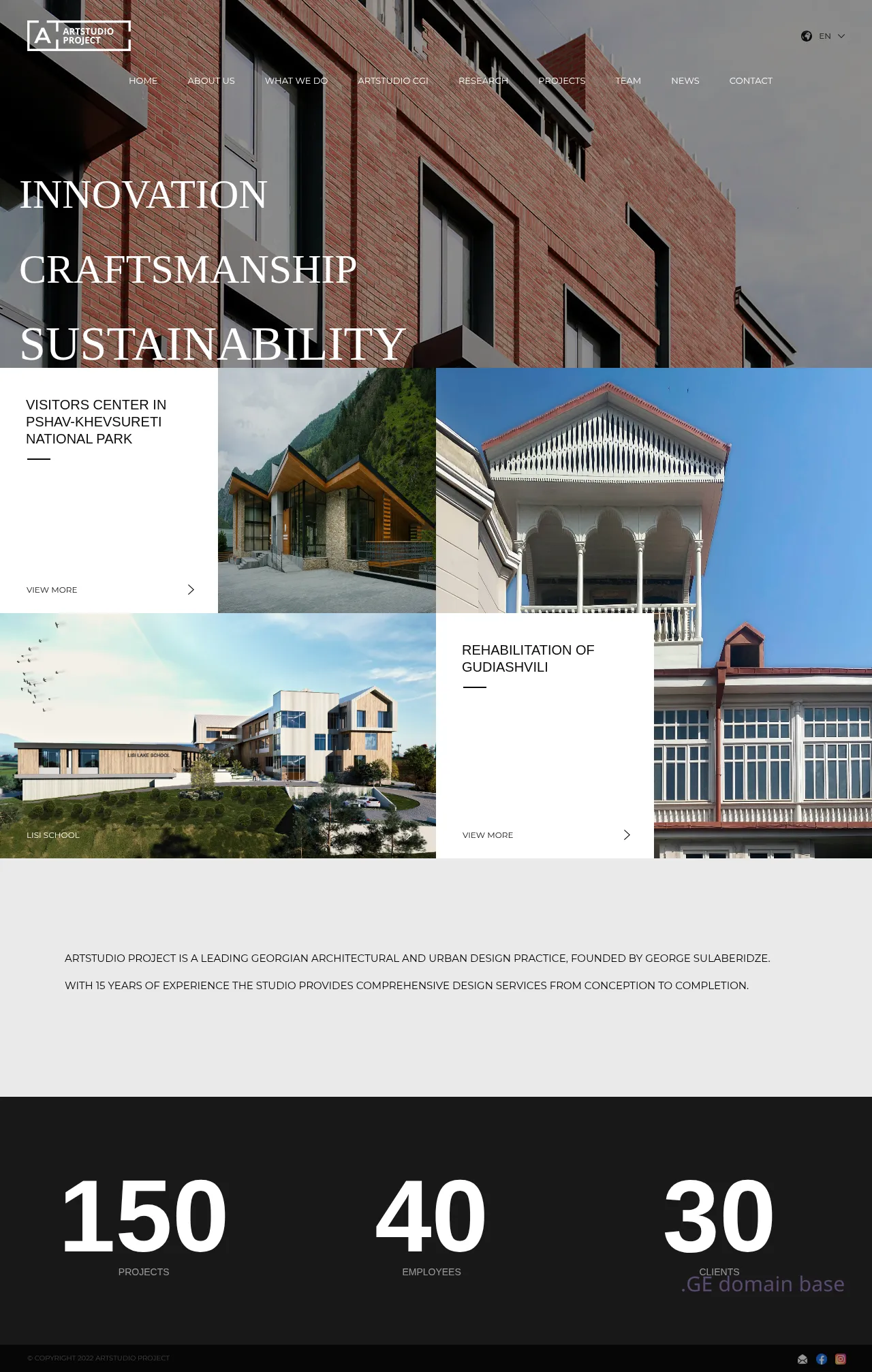 Screenshot of the site artstudio.ge