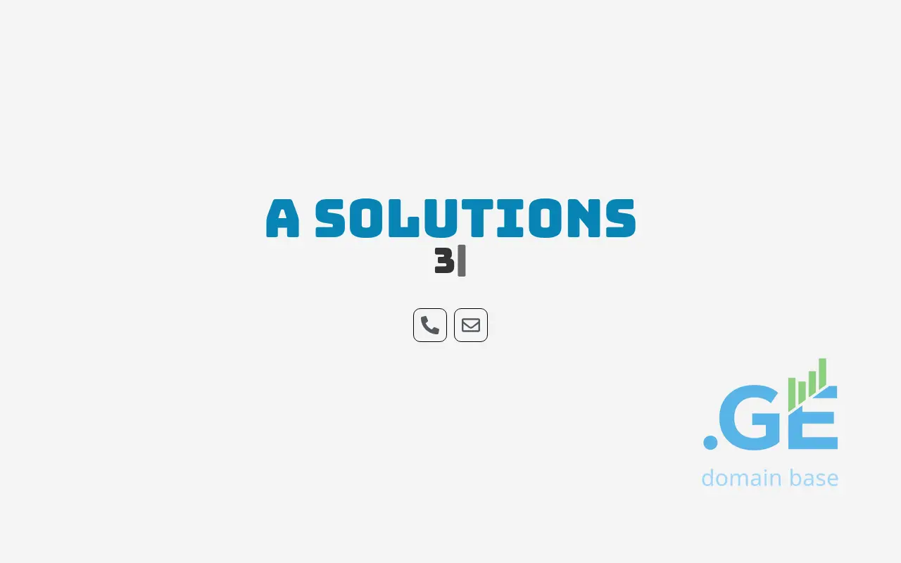 Screenshot of the site asolutions.ge