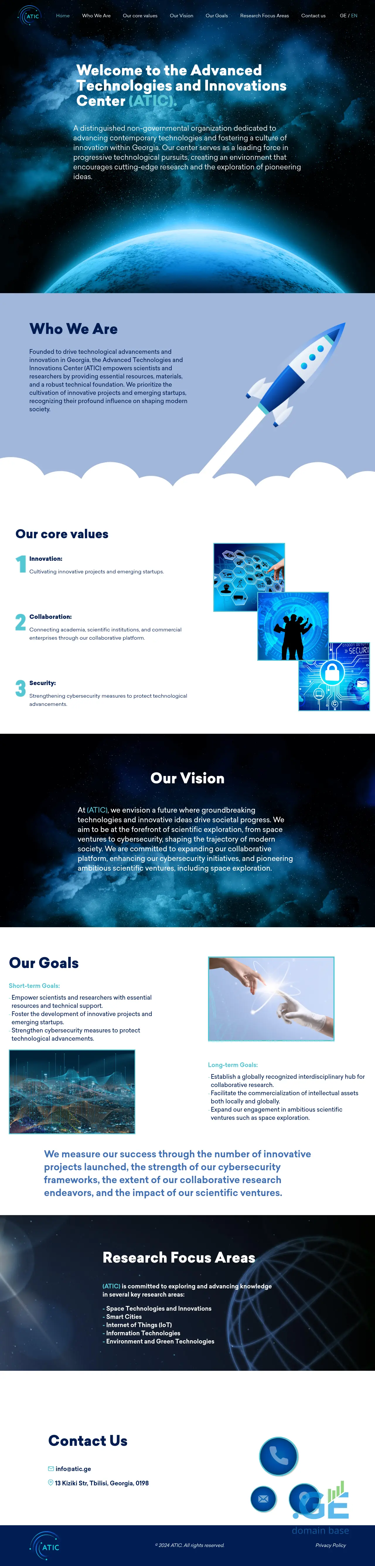 Screenshot of the site atic.ge
