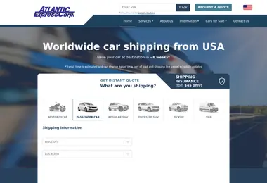 Screenshot of atlanticexpress.ge