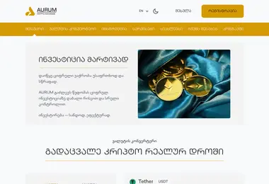 Screenshot of aurum.ge