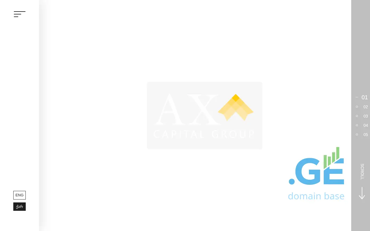 Screenshot of the site axcapitalgroup.ge