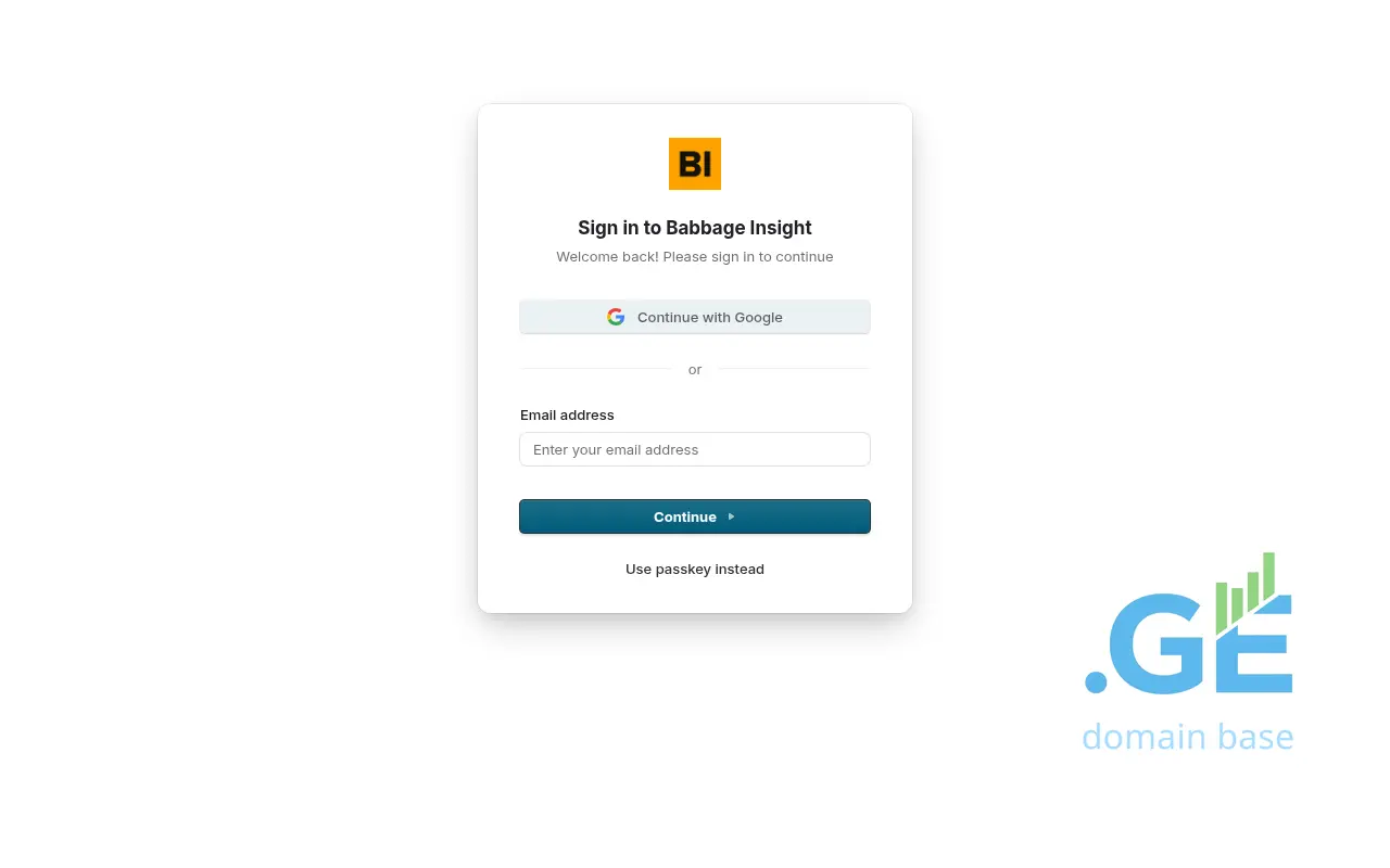 Screenshot of the site babba.ge