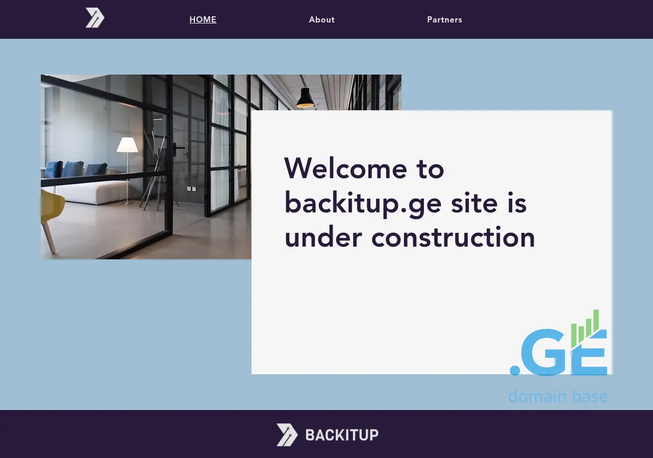 Screenshot of the site backitup.ge