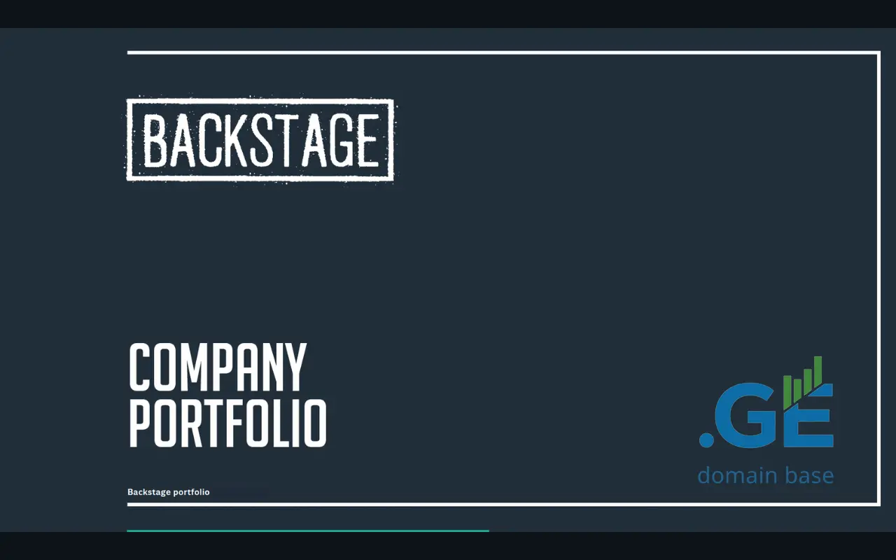 Screenshot of the site backstage.ge