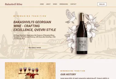 Screenshot of bakashviliwine.ge