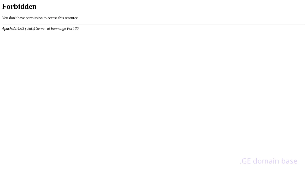 Screenshot of the site banner.ge