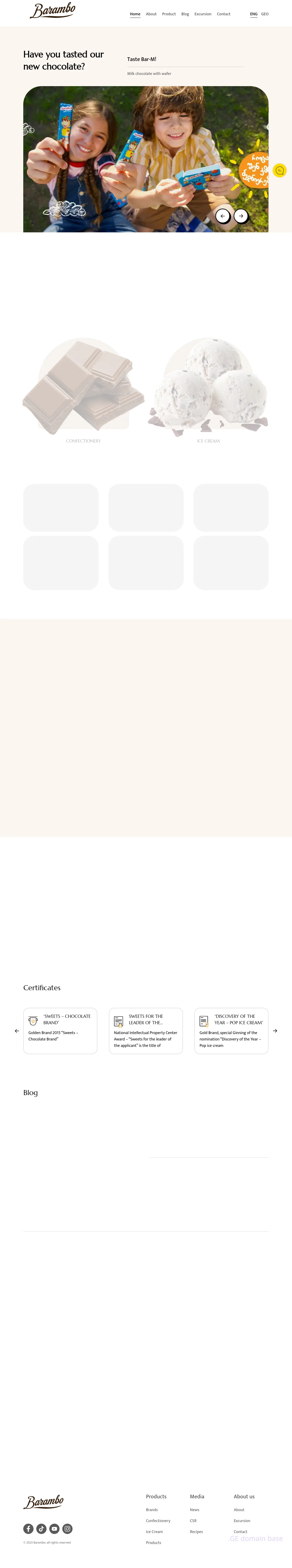 Screenshot of the site barambo.ge