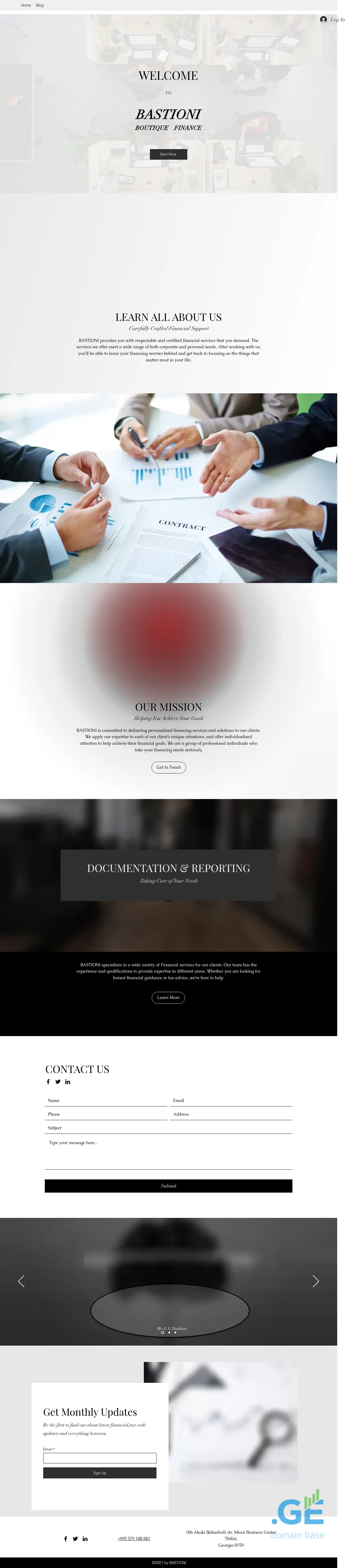 Screenshot of the site bastioni.ge
