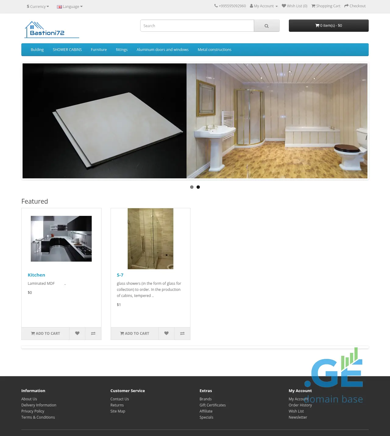 Screenshot of the site bastioni72.ge