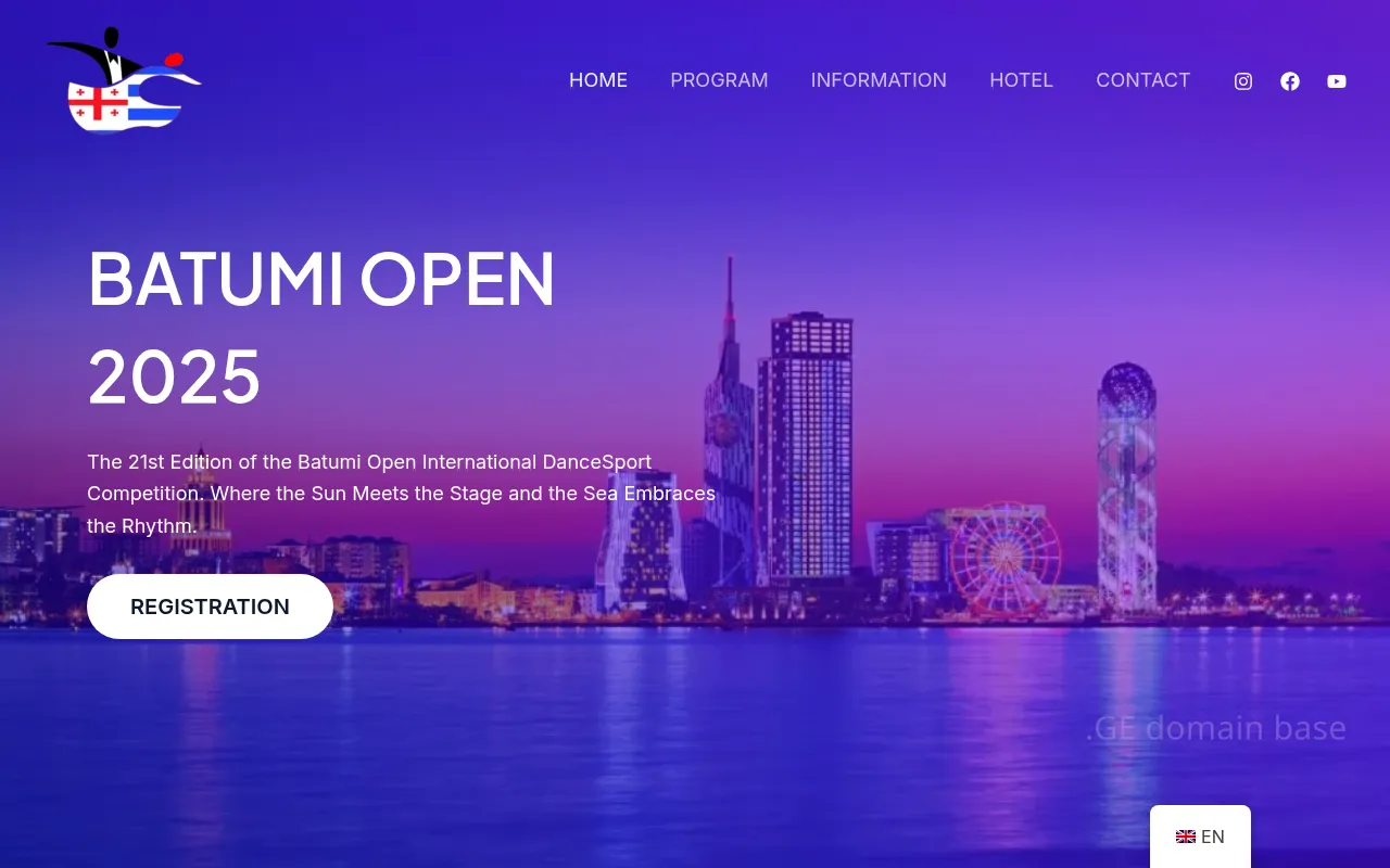 Screenshot of the site batumiopen.ge