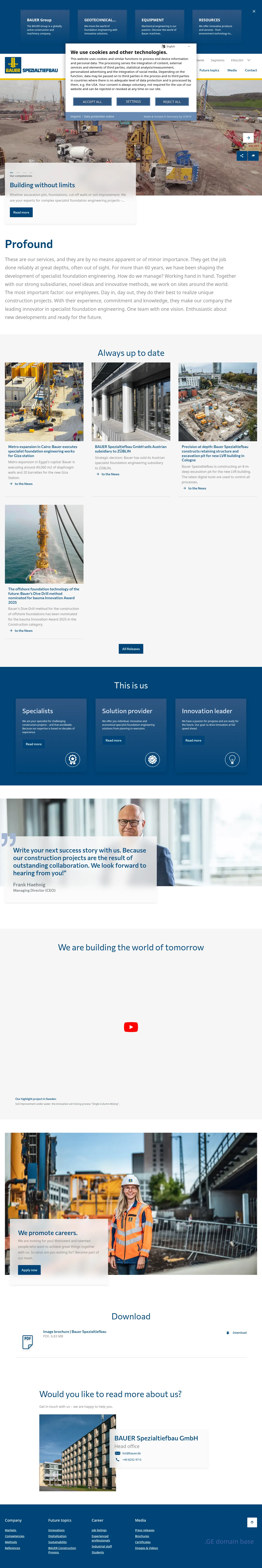 Screenshot of the site bauer.ge