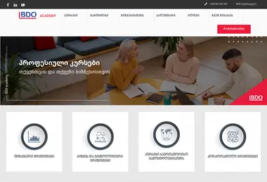 Screenshot of bdoacademy.edu.ge