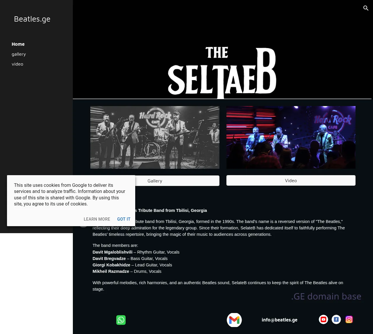 Screenshot of the site beatles.ge